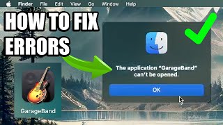 HOW TO FIX "The application GarageBand Application Cant be Opened" | Easy Guide