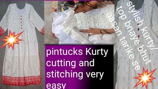 pintucks 🏵️ Kurty/top trending daily wear 🧕 girls kurty #kurtifashiondesign  #pintucks  college wear