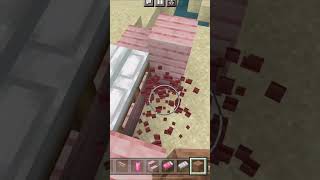 Cherry Wood Plank cute bed idea 🌸🪵💡#minecraft #minecrafteducation #build #supershy #shorts #cute