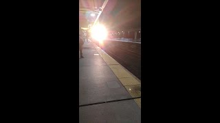 MARC train arriving at BWI MARC station