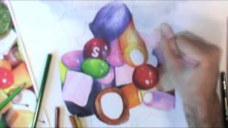 Skittles Still Life :: Colour Pencil