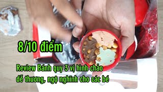 Review Bánh quy 3 vị hình chảo dễ thương cho các bé