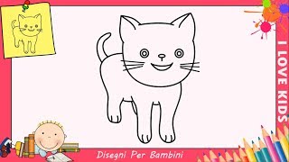 Come disegnare un gatto FACILE passo per passo per bambini 4