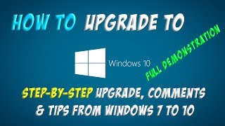 HOW TO upgrade your computer from windows 7 to 10 | installation process