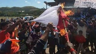 #viral 🔥Pembakaran Bendera Merah Putih di Papua Nugini #short