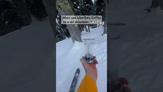 When you UberEats Coffee on a ski mountain ⛷️☕️🏔️ . . . #coffee #espresso #aeropress #ski #ubereats