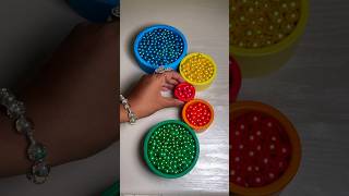 💛🌈Most satisfying asmr colourful pearl beads falling asmr sounds, asmr short,asmr beads,beads asmr