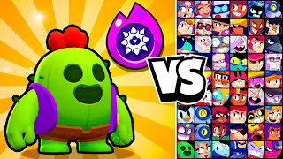 SPIKE HYPERCHARGE vs ALL BRAWLERS with 16 POWER BANKS! WHO WILL SURVIVE IN THE ARENA?