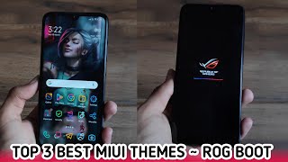 Top 3 Best Miui Themes Part 2 | 2021 Amazing Themes | ROG Boot Animation | Cyberpunk Edition