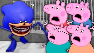 PEPPA PIG ESCAPE SONIC TAPES PRISON IN ROBLOX