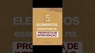 Esses são os cinco elementos que devem estar na sua PIS! #enem #redação #vestibular #studygrambr