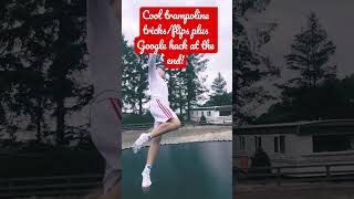 Cool trampoline tricks/flips * cool Google hack at the end!   #shorts #trampoline #tricks #google