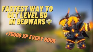 FASTEST WAY TO GET LEVEL 50(75000+ XP EVERY HOUR) | Roblox Bedwars