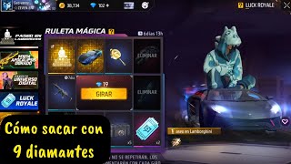 Intentando sacar el nuevo EMOTE PASEO EN LAMBORGHINI con 9 diamantes en free fire