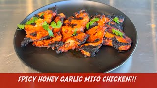 Spicy Honey Garlic Miso Chicken on the Napoleon Grill