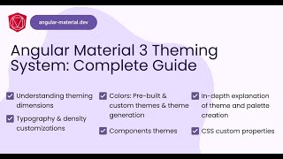 Angular Material 3 Theming System: Complete Guide