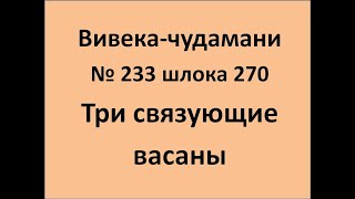 ВивекаЧудамани курс Свамини Видьянанды Сарасвати 233 шлока 270 Три связующие васаны