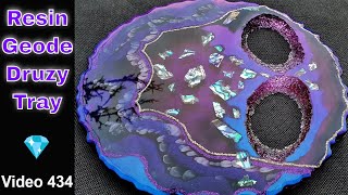 Using Silicone Molds for Resin to make Geode Druzy Tray DIY