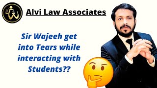 Sir Wajeeh and interaction with LAW Students | Alvi law Associates