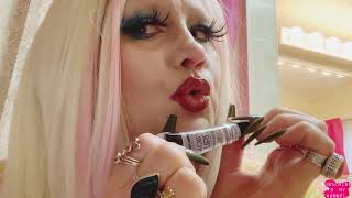 ASMR💋SULTRY COUGAR BIMBO PUTS ON STICKY LIPGLOSS & BLOWS YOU KISSES