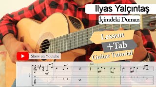 İçimdeki Duman - İlyas Yalçıntaş  | آموزش آهنگ ترکی - ایچیمدکی دومان الیاس  (Guitar Cover + TAB)