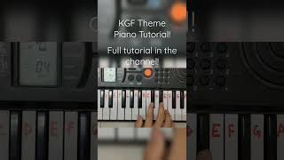 KGF Theme Easiest Piano tutorial! #shorts #piano