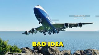 Airliners vs. World's SHORTEST Runway in Microsoft Flight Simulator (Multiplayer)