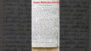 essay on Rainy day activities/#shabbseducation /#essay .