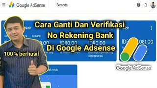 Cara Mengganti Dan Verifikasi Nomor Rekening di Google Adsense