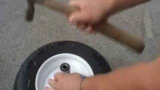 Man vs. Tire - #2 Nails - Jack's first attempt to stop a Marathon Flat Free Tire