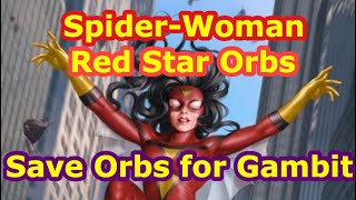 Spider-Woman Red Star Opening! Save your Orbs for Gambit| Marvel Strike Force - Free to Play