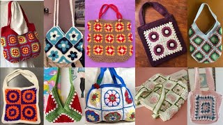 Gorgeously designed🤗 Granny Square bags | Changing Colors | Granny Stitch pattern | Crochet projects