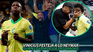 Así FUE la TREMENDA REACCIÓN de NEYMAR al GOL de VINICIUS y SU FESTEJO a lo NEYMAR #brasil #neymar