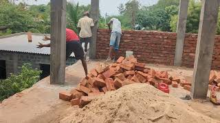 new building construction | intiki itukalu mosthunnam | first floor house construction@VwithNature