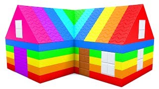 Build Rainbow house Toys 3D Sand Lego blocks For Kids and Children