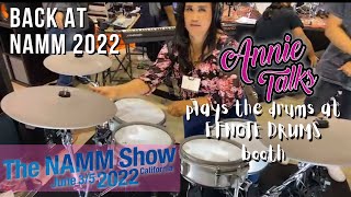 LIVE at NAMM2022 - AnnieTalks plays the drums at the EFNOTE DRUMS booth