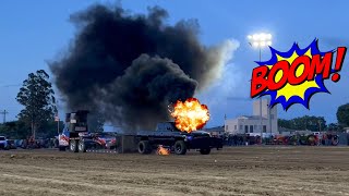 Dodge Diesel EXPLODES Driveline at Truck Pulls!