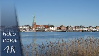 Lübeck-Travemünde/Priwall, Germany: Traveufer (Trave Riverside), Winter - 4K UHD Video (2160p/60p)