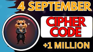 4 September Hamster Kombat DAILY CIPHER Today: Claim 1,000,000