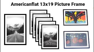 Americanflat 13x19 inch Picture Frame Set of 5 in Black,  Use as 11x17 inch Picture Frame with Mat