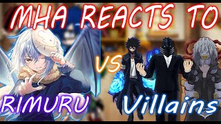 MHA/BNHA Reacts to Rimuru Tempest VS MHA Villains  || Gacha life ||