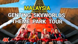 Malaysia Genting Highlands Walking Tour | Genting Skyworlds Theme Park Rides