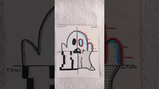 Drawing Ghost in 4 different art styles part 4 Finale  creative art l shorts l Zayan art and craft