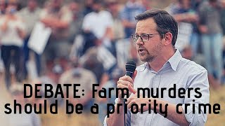 Responding to farmers / police confrontation about farm murders