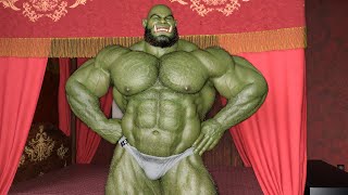 Realistic Green Orc Muscle Growth