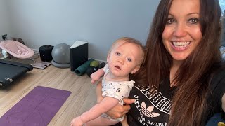 Working out with a baby while doing CHORES