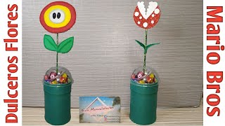 Dulceros Flores de Mario Bros 🍄 para  día del niñ@ o cumpleaños 👧👦