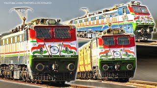 MOST BEAUTIFUL ELECTRIC LOCOMOTIVE ever !! TRICOLOURED WAP 4 | Indian Railways