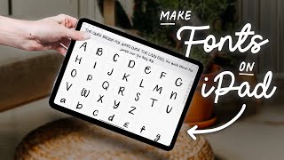 SO easy! Make Fonts on iPad in SECONDS