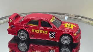 John316diecast Hot Wheels Premium MOMO Mercedes Benz Open Track Red 190E 2.5-1.6 Real Riders